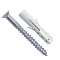 Nylon pluggen met houtschroef 6mm 12 stuks