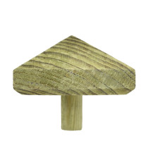 Paalkap pyramide 80x80 mm hout 1 stuk