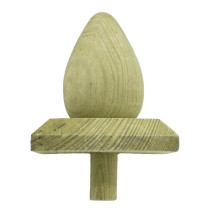 Paalkap peer 80x80 mm hout 1 stuk