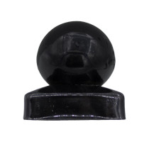 Paalkap bol 71x71 mm zwart verzinkt 1 stuk