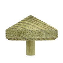 Paalkap pyramide 80x80 mm hout 1 stuk