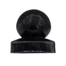 Paalkap bol 71x71 mm zwart verzinkt 1 stuk