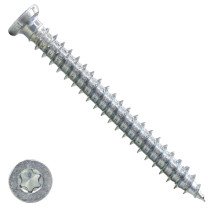 Kozijnschroeven 7,5x152 mm verzinkt platkop TORX 100 stuks