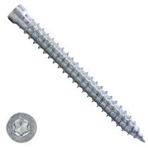 Kozijnschroeven 7,5x152 mm verzinkt cilinderkop TORX 100 stuks