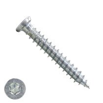 Kozijnschroeven 7,5x52 mm verzinkt platkop TORX 100 stuks