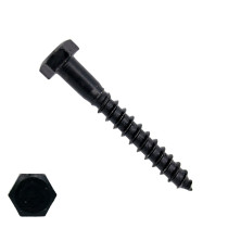 Houtdraadbouten M6 zwart verzinkt 6x40 mm 25 stuks