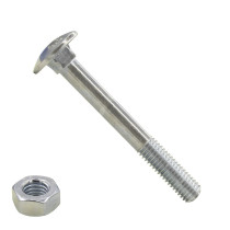 Slotbouten M8 verzinkt 8x65 mm met moeren 25 stuks