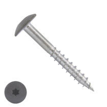 Schroeven voor Trespa® / HPL-platen 4,8x38 mm RAL7037 stofgrijs RVS A2 TORX 100 stuks
