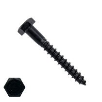 Houtdraadbouten M6 zwart verzinkt 6x40 mm 25 stuks
