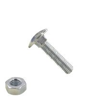 Slotbouten M6 verzinkt 6x25 mm met moeren 25 stuks