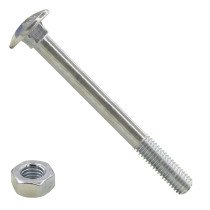 Slotbouten M8 verzinkt 8x80mm met moeren 100 stuks