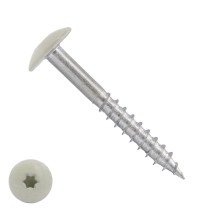 Schroeven voor Trespa® / HPL-platen 4,8x25 mm RAL1013 parelwit RVS A2 TORX 100 stuks