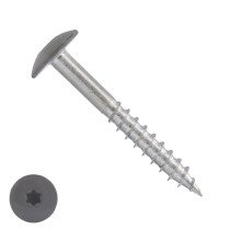 Schroeven voor Trespa® / HPL-platen 4,8x25 mm RAL7037 stofgrijs RVS A2 TORX 100 stuks