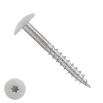 Schroeven voor Trespa® / HPL-platen 4,8x32 mm RAL9010 zuiver wit RVS A2 TORX 100 stuks