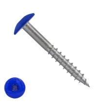 Schroeven voor Trespa® / HPL-platen 4,8x38 mm RAL5002 ultramarijn blauw RVS A2 TORX 100 stuks
