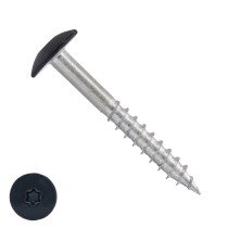 Schroeven voor Trespa® / HPL-platen 4,8x38 mm RAL7021 zwartgrijs RVS A2 TORX 100 stuks
