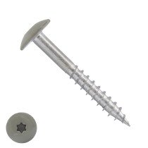 Schroeven voor Trespa® / HPL-platen 4,8x38 mm RAL7030 steengrijs RVS A2 TORX 100 stuks