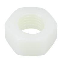 Zeskantmoeren M12 DIN934 nylon wit 25 stuks
