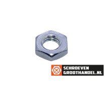 Zeskantmoeren laag M5 DIN439 verzinkt 200 stuks