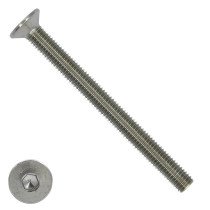 Inbusbouten verzonken kop  M10 x 80mm RVS A2 DIN7991 25 stuks