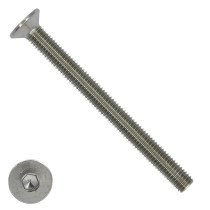 Inbusbouten verzonken kop  M8 x 100mm RVS A2 DIN7991 50 stuks