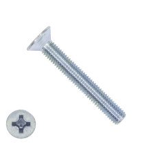 Metaalschroeven platkop M4 x 40mm DIN965 verzinkt philips 200 stuks