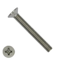 Metaalschroeven platkop M5 x 60mm DIN965 RVS A2 philips 200 stuks