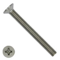 Metaalschroeven platkop M6 x 80mm DIN965 RVS A2 philips 100 stuks