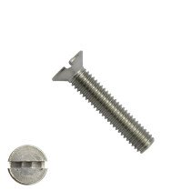 Metaalschroeven platkop M4 x 25mm DIN963 RVS A2 zaagsnede 200 stuks