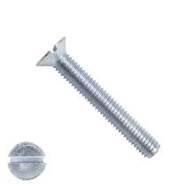 Metaalschroeven platkop M4 x 40mm DIN963 verzinkt zaagsnede 200 stuks