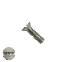 Metaalschroeven platkop M4 x 8mm DIN963 RVS A2 zaagsnede 200 stuks