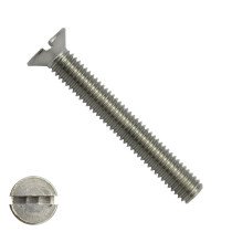 Metaalschroeven platkop M5 x 60mm DIN963 RVS A2 zaagsnede 200 stuks