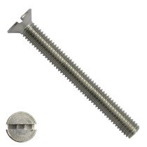 Metaalschroeven platkop M6 x 90mm DIN963 RVS A2 zaagsnede 200 stuks