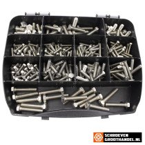 Assortimentskoffer tapbouten DIN933 M5-M6-M8 rvs A4 (AISI-316) 230-delig