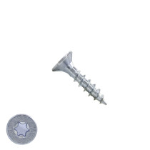 Spaanplaatschroeven 3,5x20mm verzinkt platkop TORX-15 200 stuks