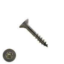 Spaanplaatschroeven 4,5x30/18mm RVS A4 platkop TORX-20 200 stuks