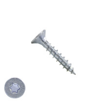 Spaanplaatschroeven 4,5x30mm verzinkt platkop TORX-20 200 stuks