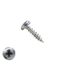 Spaanplaatschroeven 4x20mm verzinkt rondkop pozidriv-2 200 stuks