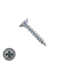 Spaanplaatschroeven 4x25mm verzinkt platkop pozidriv-2 200 stuks