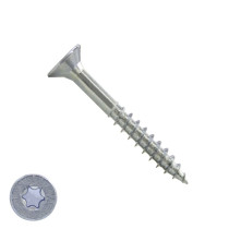 Spaanplaatschroeven 4x35/24mm verzinkt platkop TORX-20 200 stuks