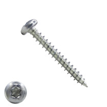 Spaanplaatschroeven 4x45mm verzinkt rondkop TORX-15 200 stuks