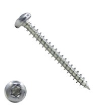 Spaanplaatschroeven 4x50mm verzinkt rondkop TORX-15 200 stuks