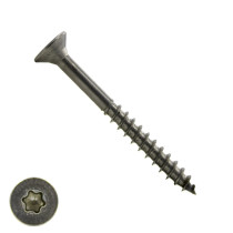 Spaanplaatschroeven 4x60/36mm RVS A2 platkop TORX-20 200 stuks
