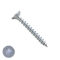 Spaanplaatschroeven 5x45mm verzinkt platkop TORX-25 200 stuks