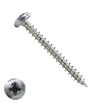Spaanplaatschroeven 6x50mm verzinkt rondkop pozidriv-3 200 stuks