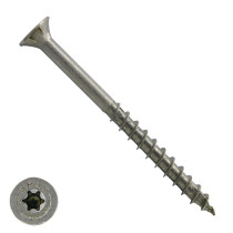 Spax spaanplaatschroeven 5x80mm deeldraad rvs a2 platkop torx 100 stuks