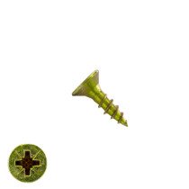 Spaanplaatschroeven 2,5x10mm geel verzinkt platkop pozidriv-1 200 stuks