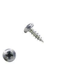 Spaanplaatschroeven 3x10mm verzinkt rondkop pozidriv-1 200 stuks