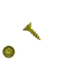 Spaanplaatschroeven 3x12mm geel verzinkt platkop TORX-10 200 stuks