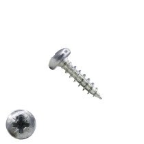 Spaanplaatschroeven 3x16mm verzinkt rondkop pozidriv-1 200 stuks